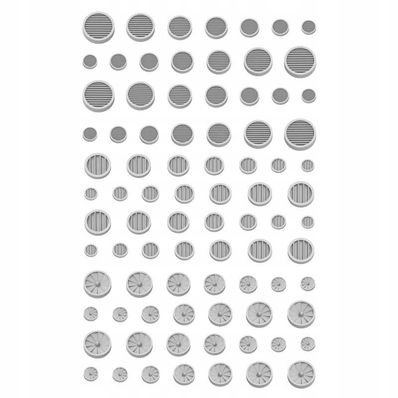 3D printed set Mecha Detail Parts Round Air Vent otwory wentylacyjne