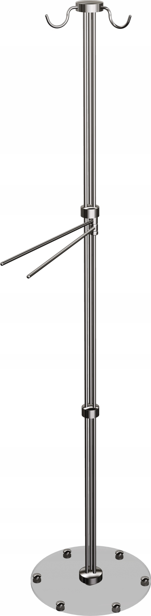 Volně stojící koupelnový věšák Andex s 1 prvky, chrom W02/CC