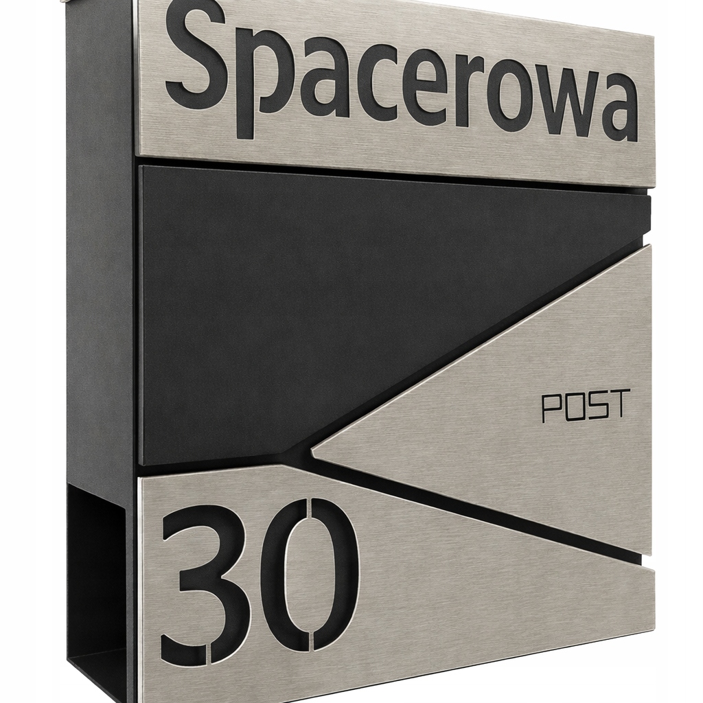 Poštovní schránka na oplocení noviny nerezová ocel adresa číslo domu