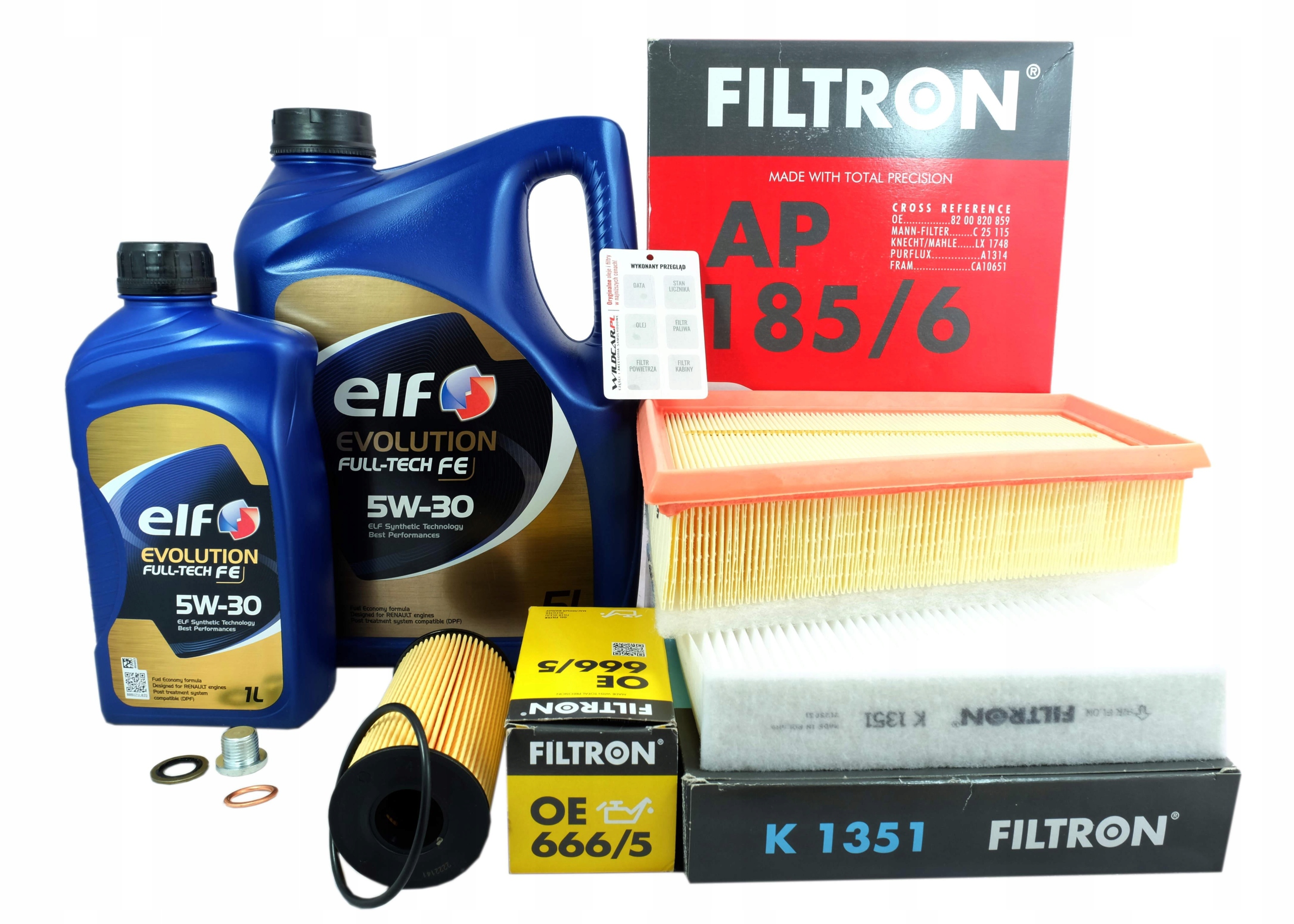 3xFilter olej 5W30 Renault Scenic/Grand 3 1.6 dCi