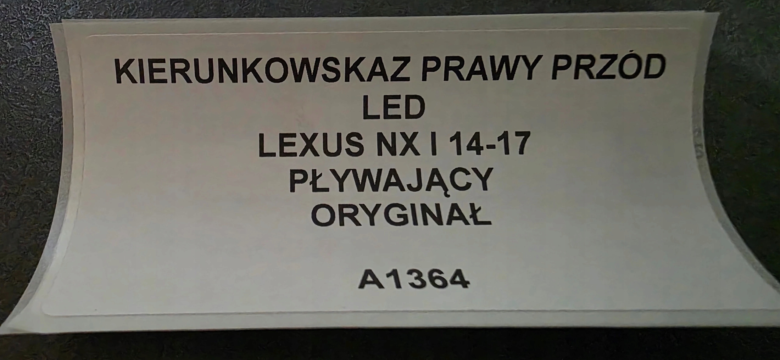 indicator right front LED LEXUS NX and 14-17 PLYWAJACY original