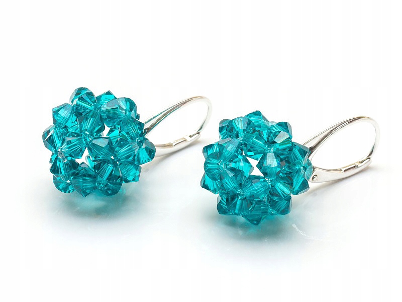 Stříbrné Náušnice 925 Kule 16 s kr. Swarovski Bz