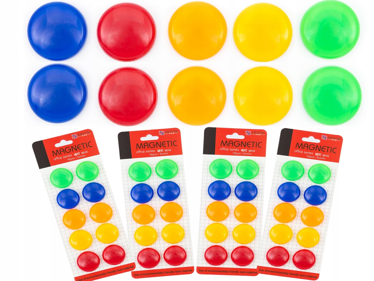 

Magnesy Kolorowe Do Tablic Magnetycznych 10SZT