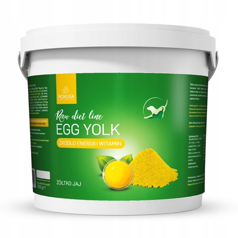 Pokusa Żółtka Jaj Dla Psa I Kota 2000g 2kg RawDietLine Egg Yolk