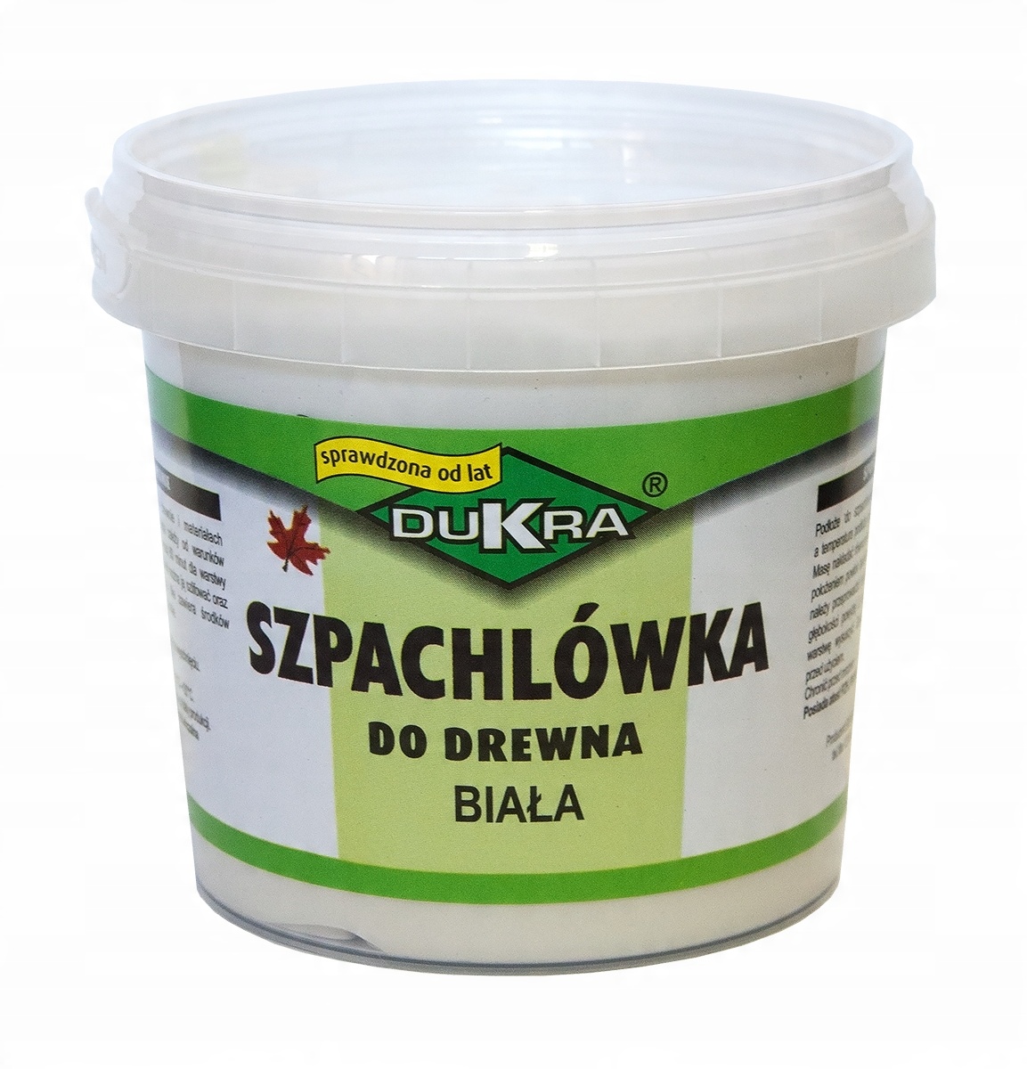 

Szpachlówka Do Drewna Biała Dukra 1.5KG