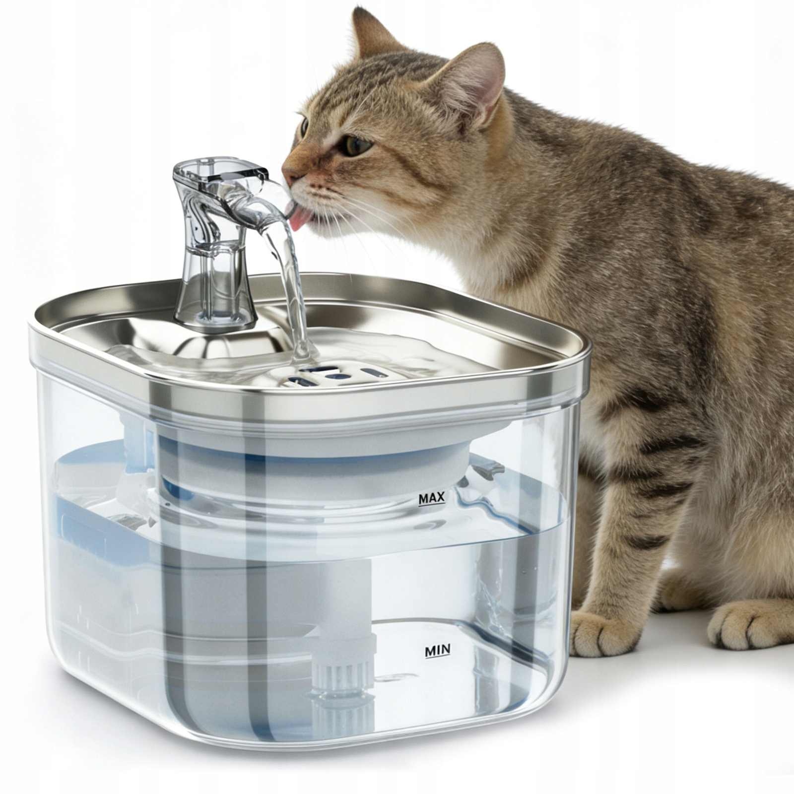 Levně Inteligentní fontána na vodu pro kočky 2L, 5V, vícevrstvý filtr