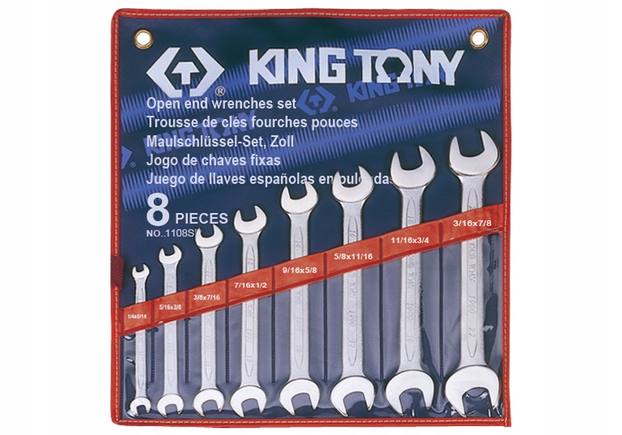 KPL KLUCZY PLASKICH 8cz CALOWE 1 4 7 8 ETUI