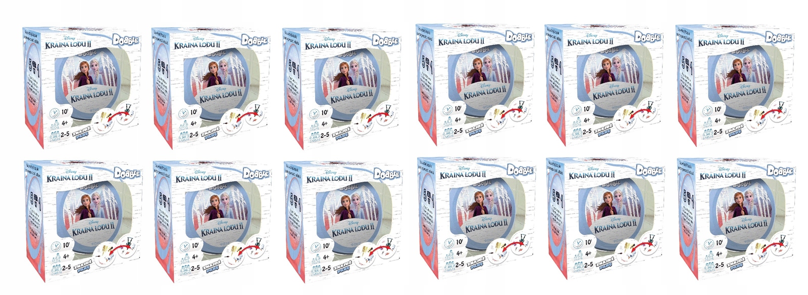 12x Dobble Frozen 2 gra planszowa karciana karty Doble dople Disney Kraina