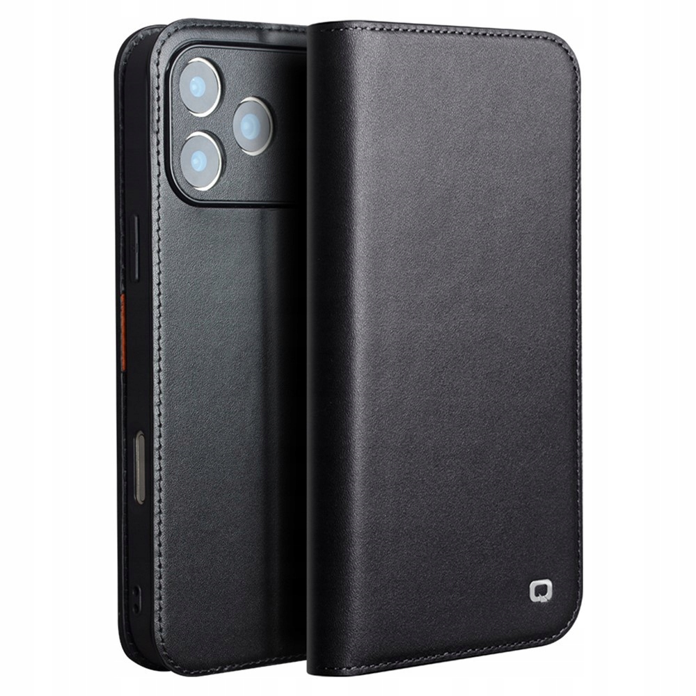 Kožené Flipové pouzdro pro iPhone 17 Pro Max, Kryt, Qialino Leather Wallet