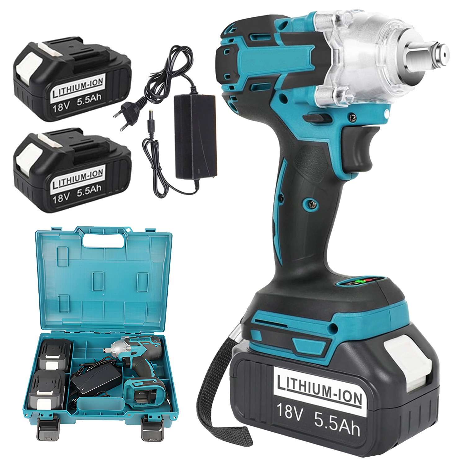 Bezkartáčový Akumulátorový Rázový Utahovák 21V 3200 Ot/min S Baterií 5.5 Ah