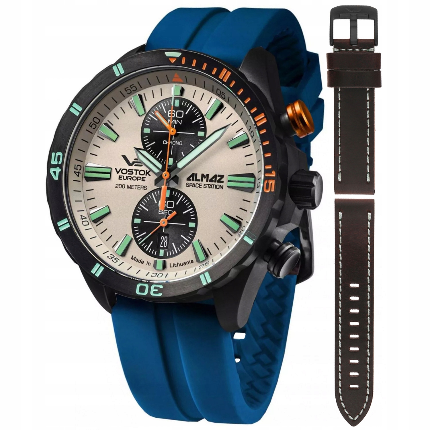 Pánské Hodinky Vostok Europe 6S11-320C677SB modrý pásek