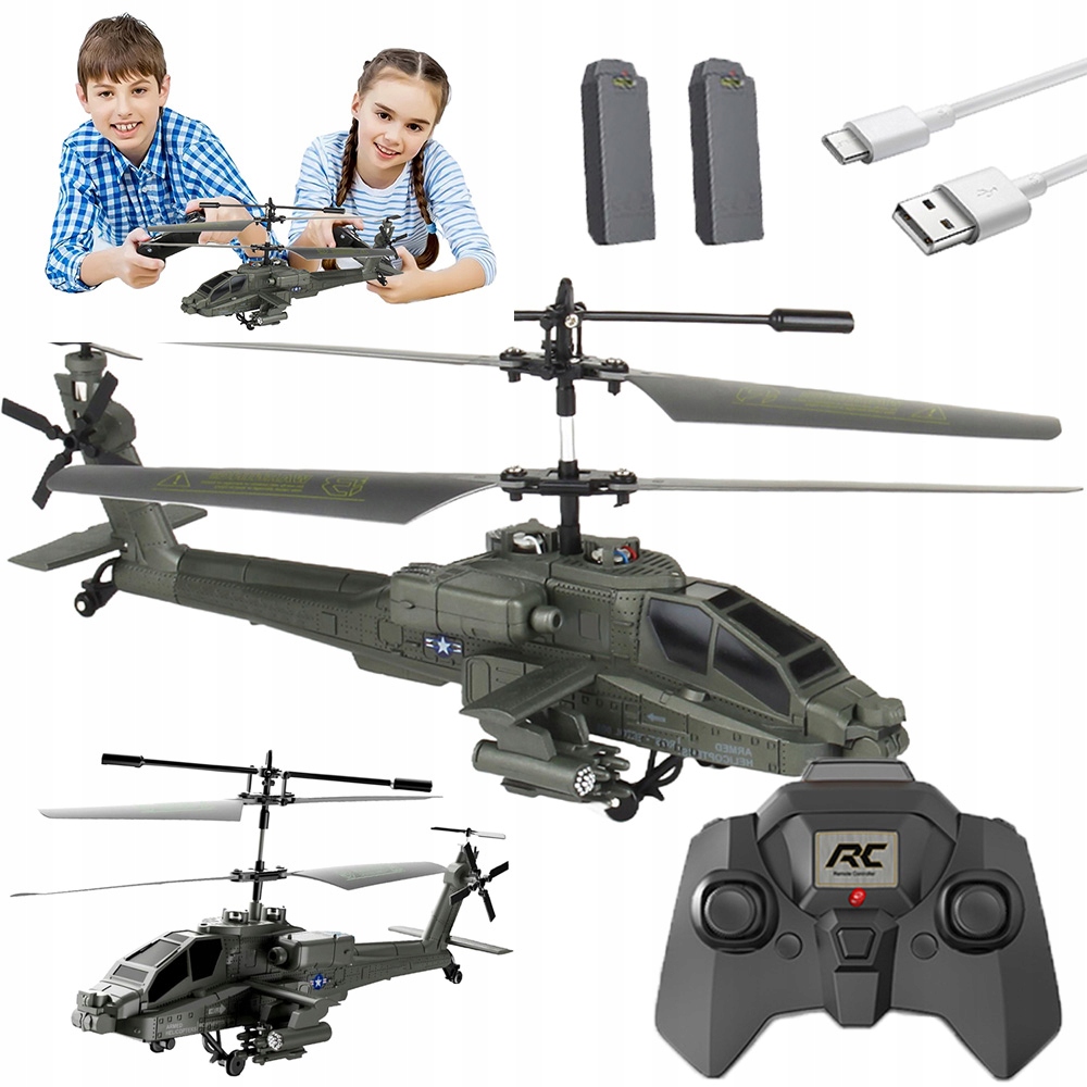 Helikopter Zdalnie Sterowany Śmigłowiec Rc 2.4GHZ Dla Dzieci Pilot