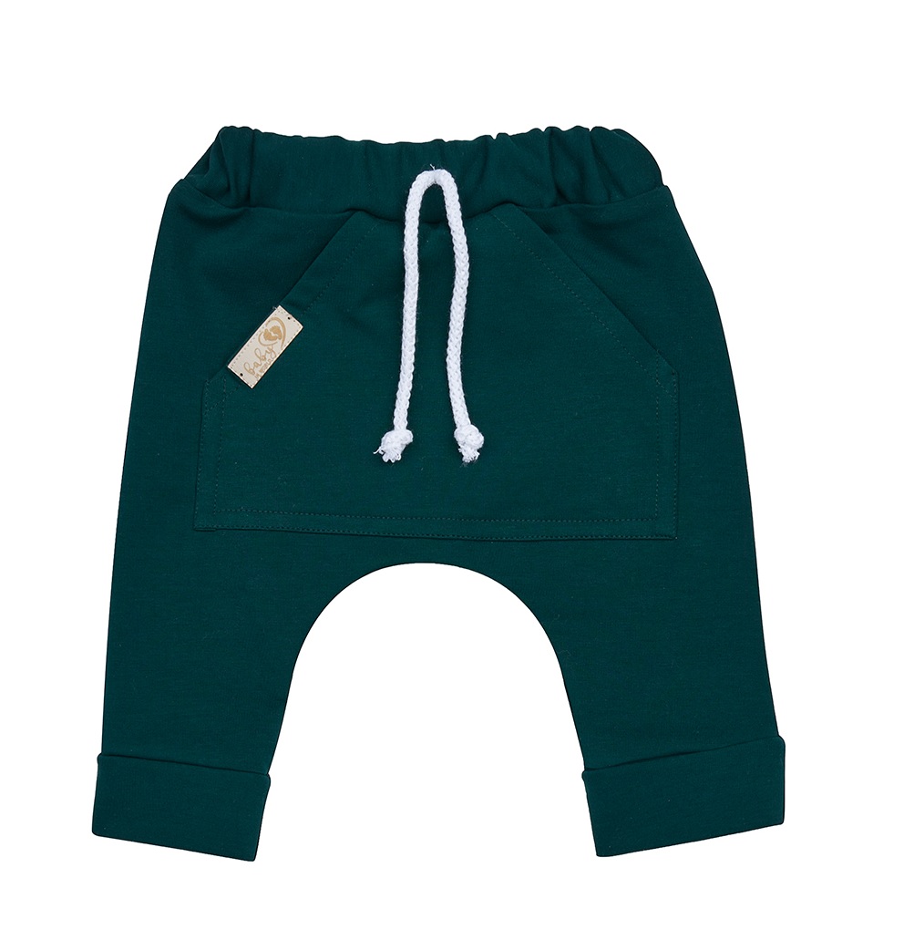

BinW Spodnie Baggy butelkowa zieleń 80/86 cm