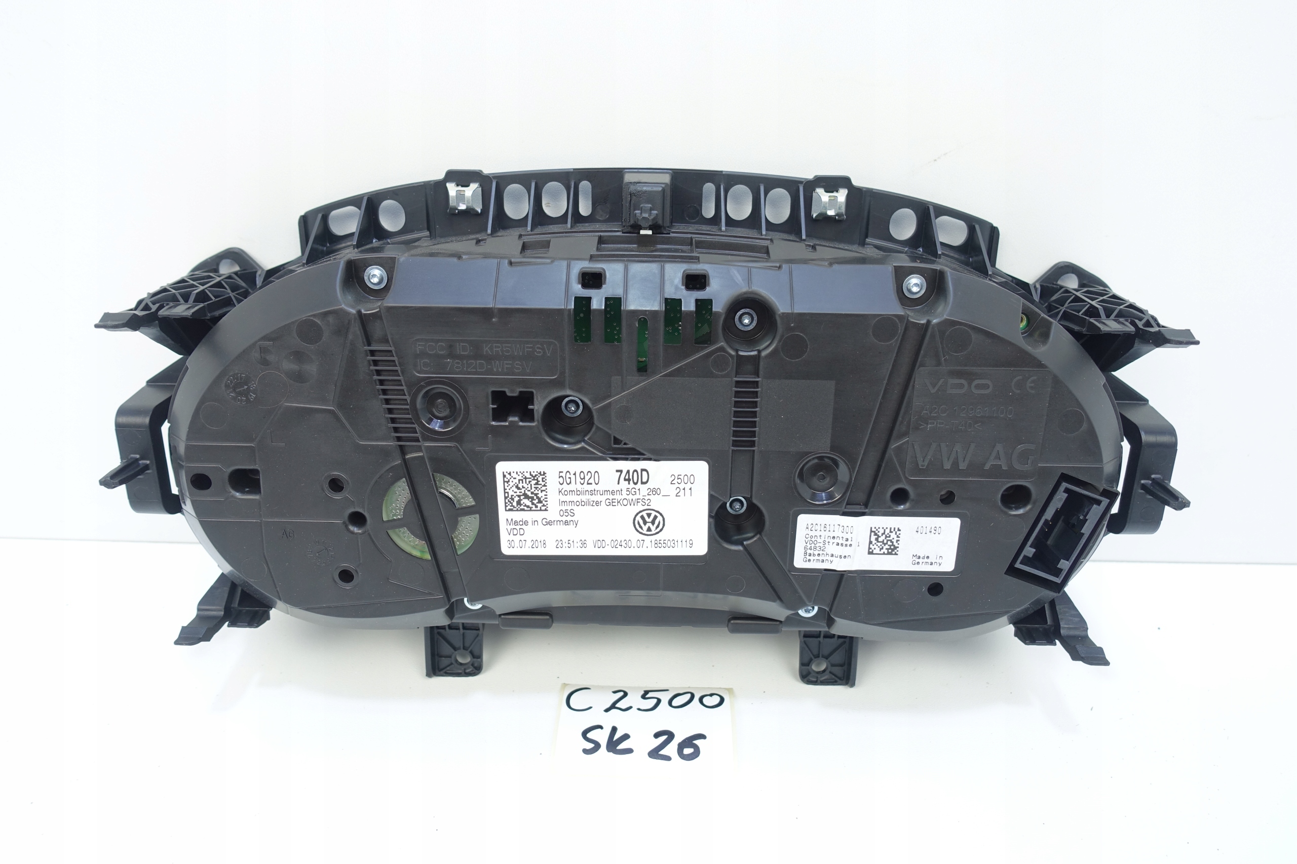 dials dials VW GOLF VII 7 5G 25828KM 5G1920740D