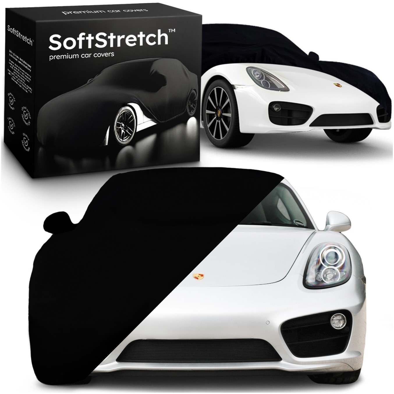 Autopoťah SoftStretch Premium pre Porsche Cayman 987 čierny