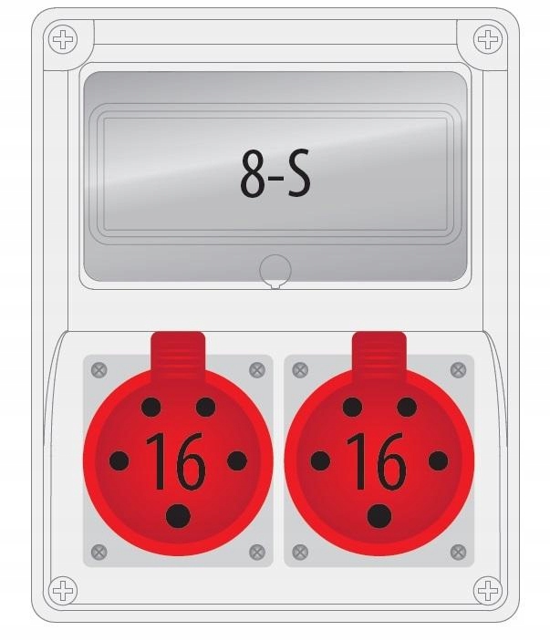 Rozvaděč R-box 240-8 2x16A/5P 8S B.1808