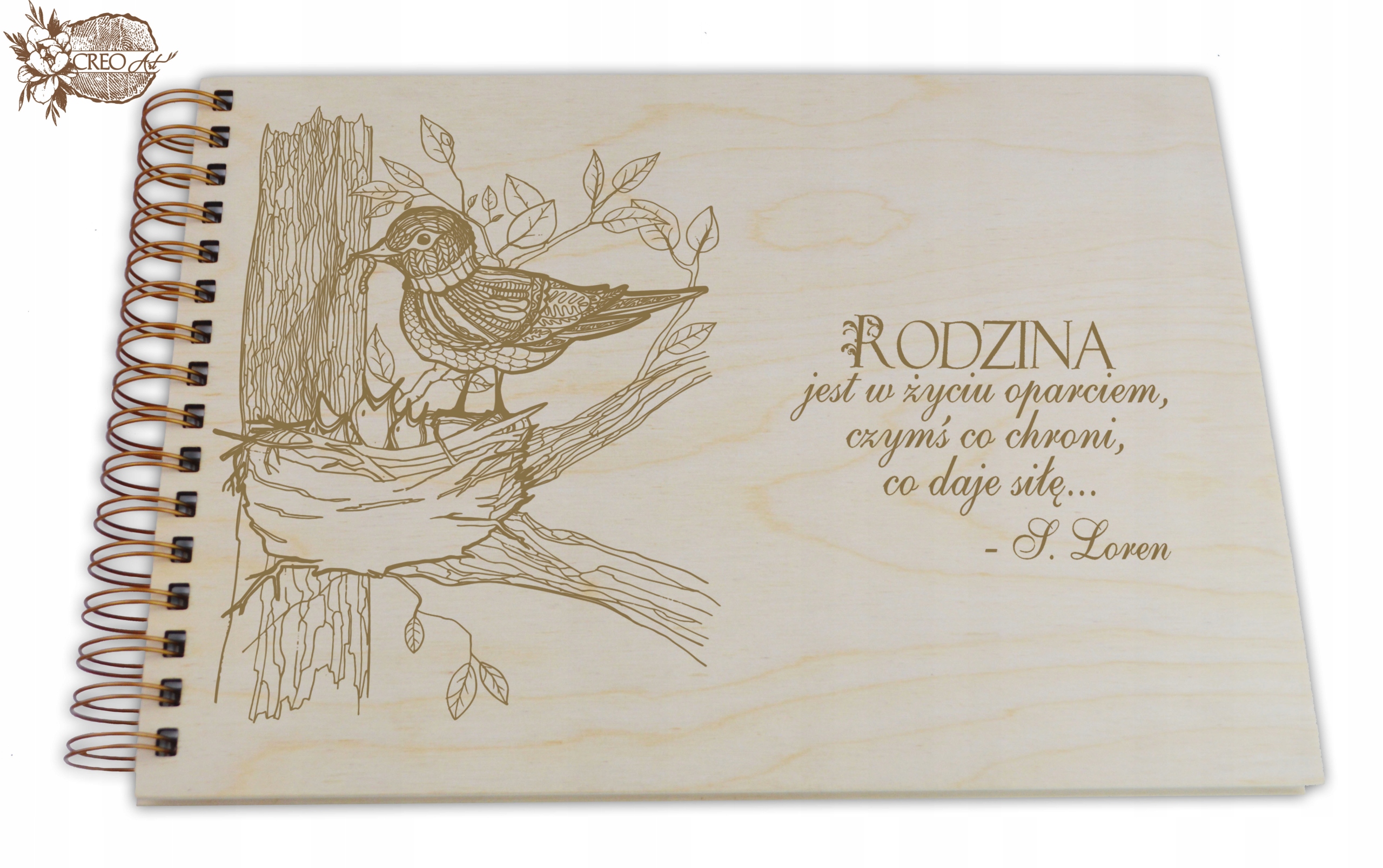 

Album drewniany grawerowany na prezent Rodzina