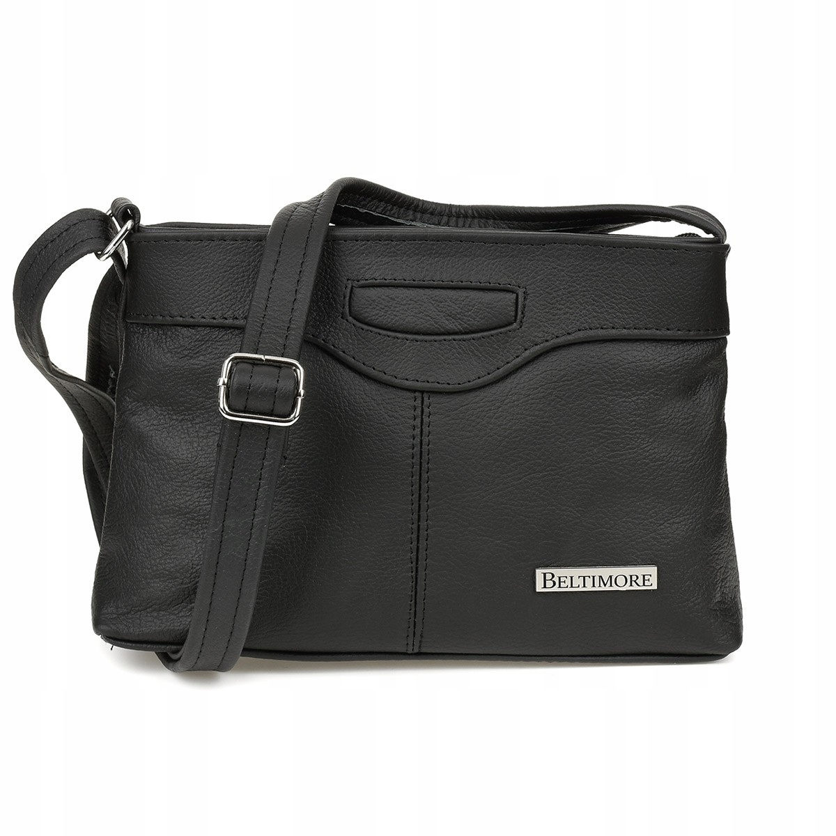 Černá malá kožená dámská kabelka přes rameno Beltimore H31