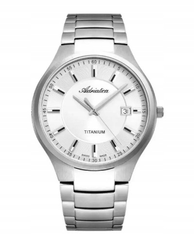 Adriatica A8329.4113Q Pánské Hodinky Swiss Made Titan Sklo Safírové Datum