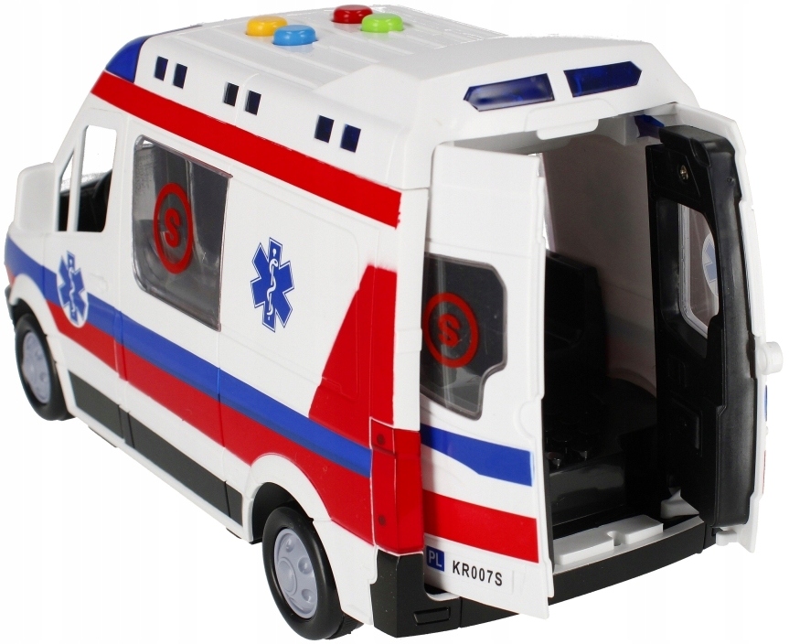 MOJE MIASTO POGOTOWIE AMBULANS KARETKA POGOTOWIA DŹWIĘKI ŚWIATŁO Model KARETKA