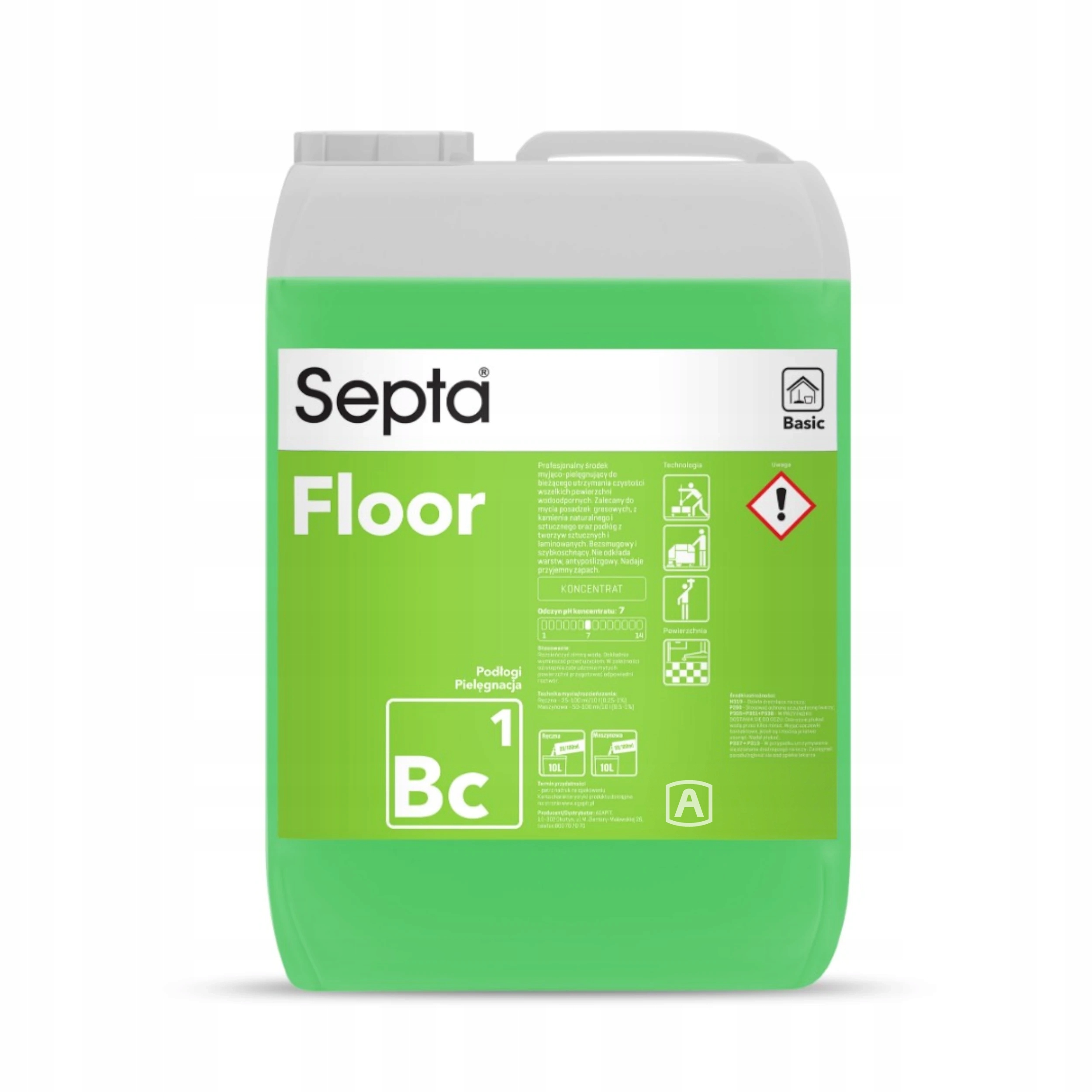 Septa Floor BC1 Koncentrat Do Mycia Podłóg Bez Smug, Antypoślizgowy 10L