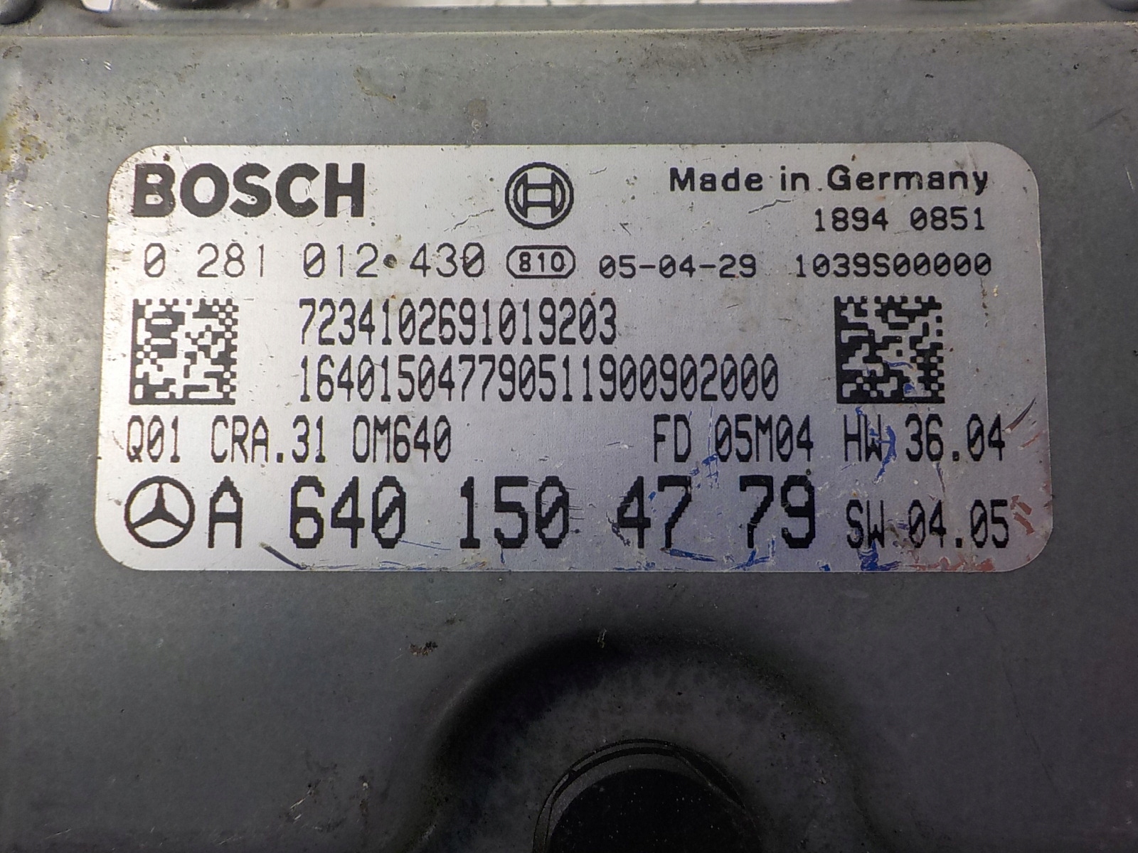 MERCEDES Computer Bedienteil 0281012430 A6401504779