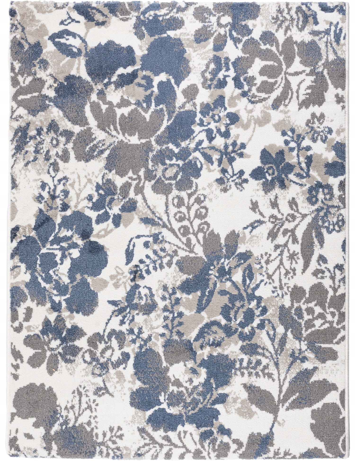 Koberec Norsko 120 x 160 cm Květy Modrá Módní vzor Krátké a Měkké vlasy