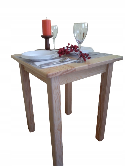 Stół sosnowy 60x60 Głębokość mebla 60 cm