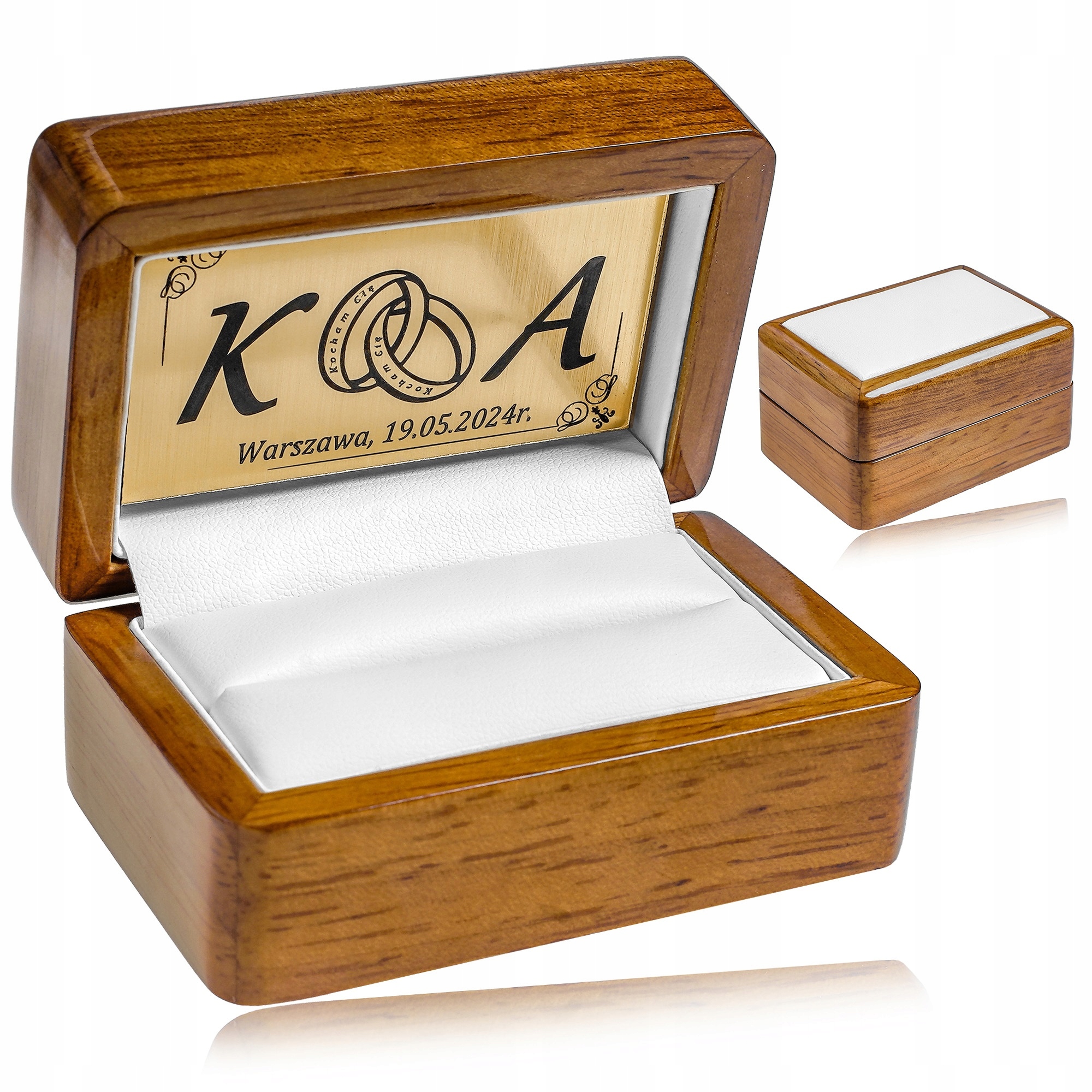 Elegantní Dřevěná Krabička Na Svatební Premium Gravírování