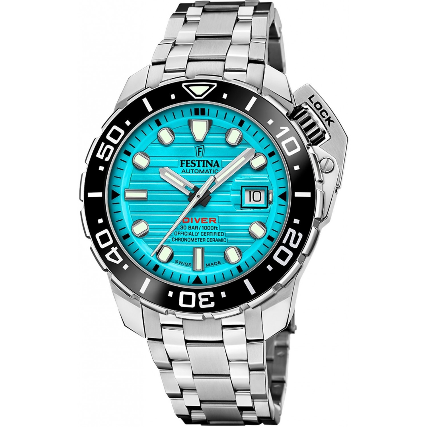 Pánské Hodinky Festina F20043-5 stříbrný náramek