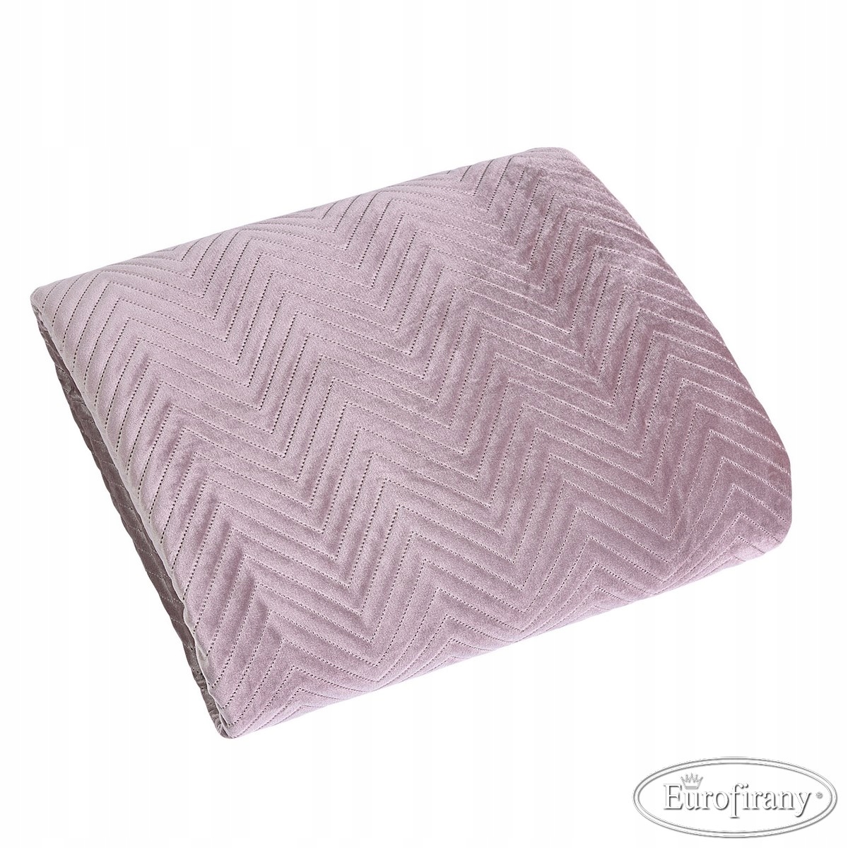 Přehoz na postel 230x260 Eurofirany Sofia pudr Welwet Prošívaná jedle