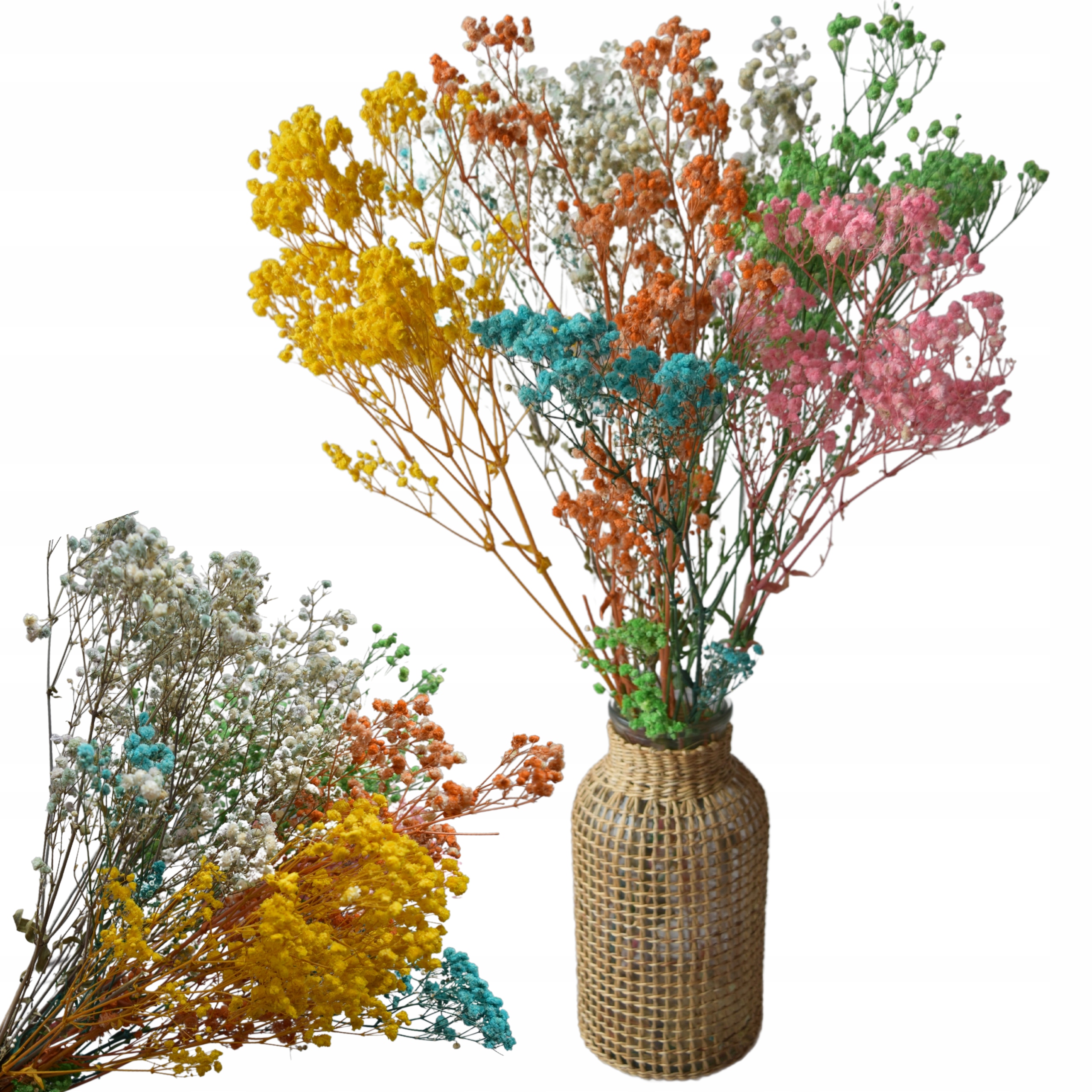 

Gipsówka Kolorowa Stabilizowana Bukiet Suszona MIX