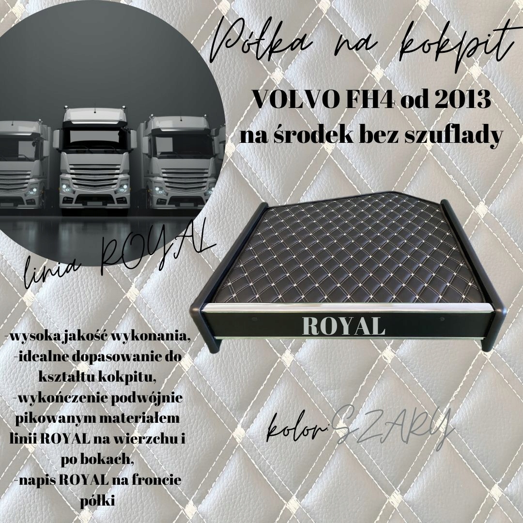 PÓŁKA NA KOKPIT ŚRODKOWA ROYAL VOLVO FH4 od 2013 EAN (GTIN) 5904261631810