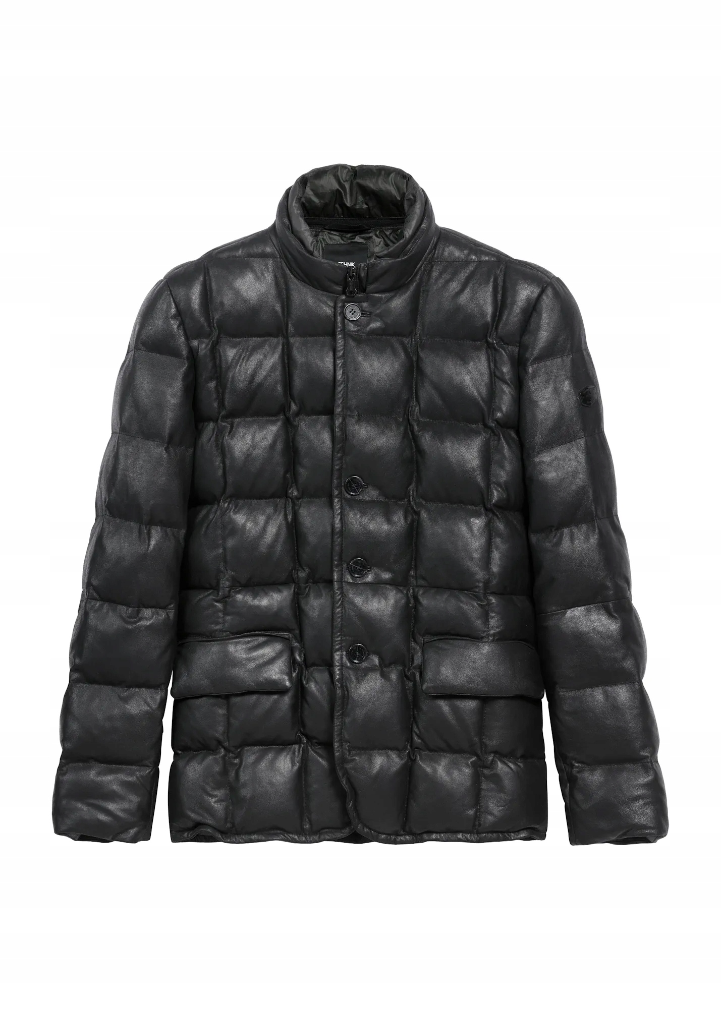 Ochnik Černá pánská kožená zateplená bunda KURMS-0375-2879(Z25) vel. XL