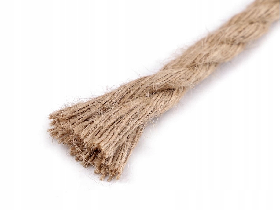 LINA JUTOWA żeglarska kręcona sznur 10mm 1 METR Długość 1 m