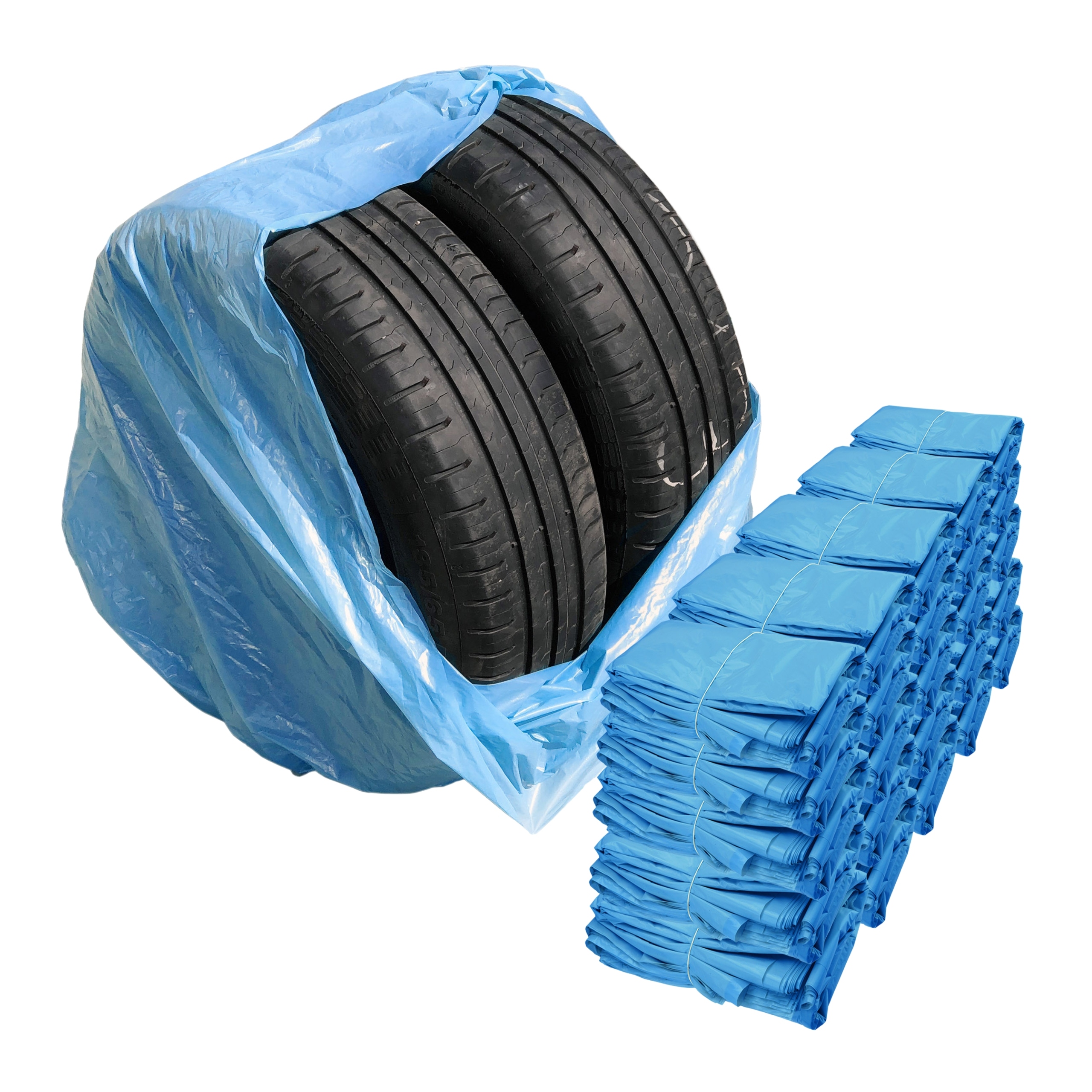 Modré Velké sáčky na pneumatiky, kola 100 x 100 cm Ldpe 30µm 160L Stix 500ks