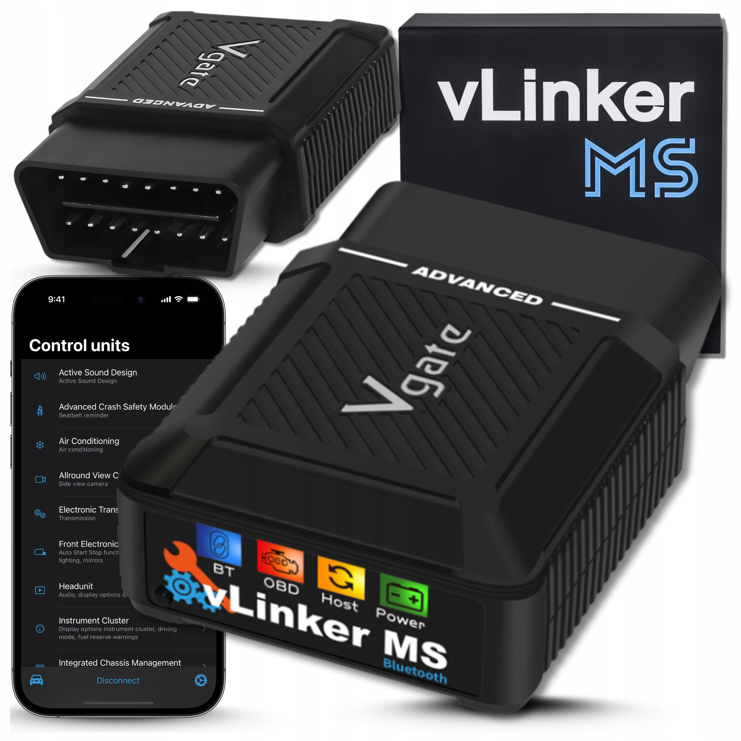 Interfejs Diagnostyczny Vgate vLinker Ms Bluetooth