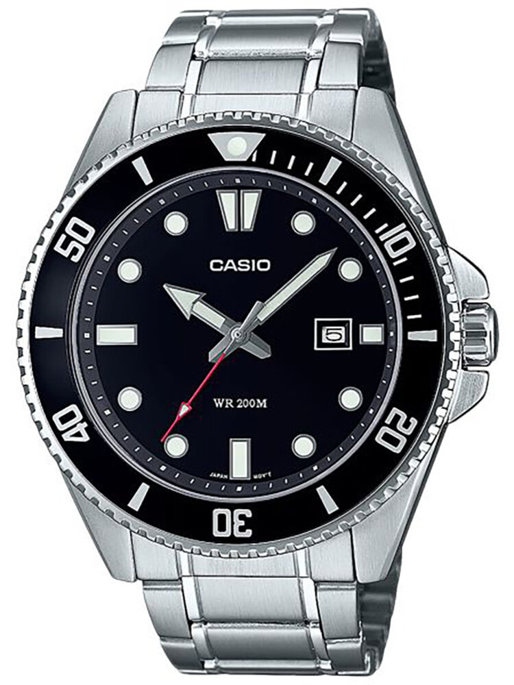 Pánské Hodinky Casio MDV-107D-1A1 Stříbrný Náramek 200 M Na Den Chlapců