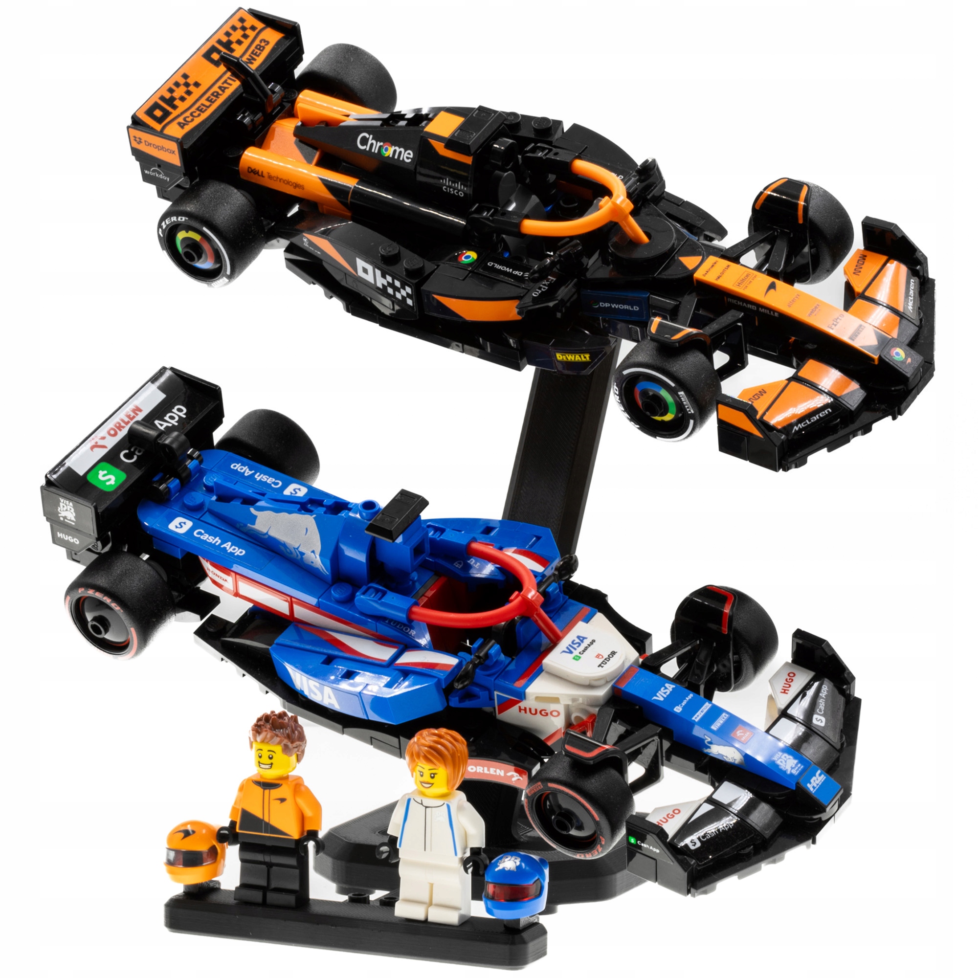 Stojak na formuły Lego Speed Champions F1 i Minifigurki 2 poziomy