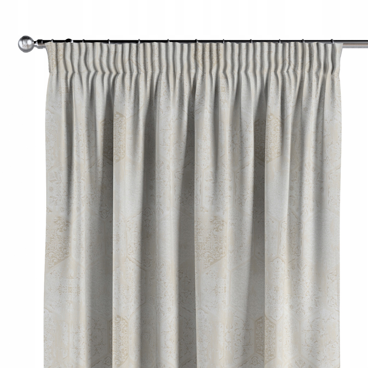 Záves na zvlnenej páske 1 ks 130x245 cm sivý