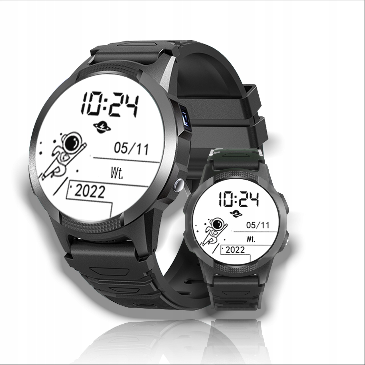 

Smartwatch Zegarek Calmean Hoop 4G Gps IP67 czarny