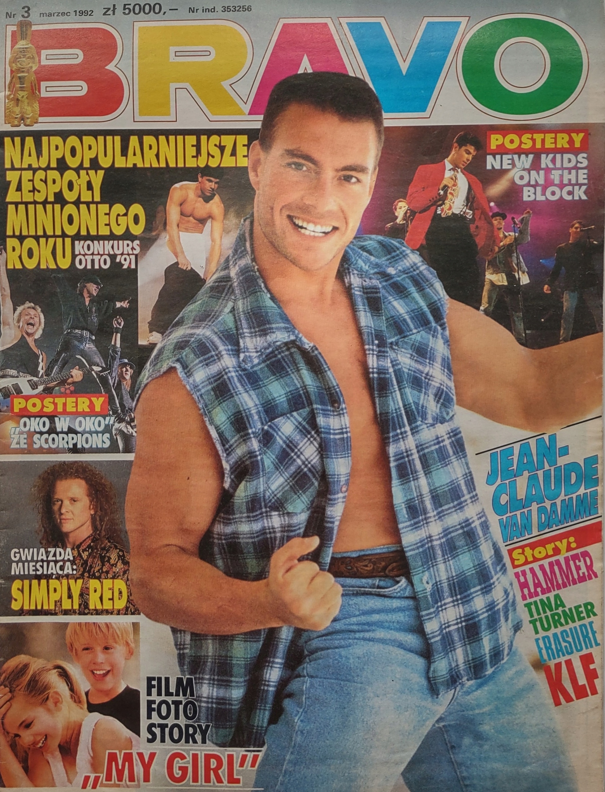 Bravo 3 1992 brak plakatów