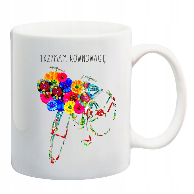 KUBEK DLA MIŁOŚNIKÓW ROWERÓW ROWER WZORY Pojemność 330 ml