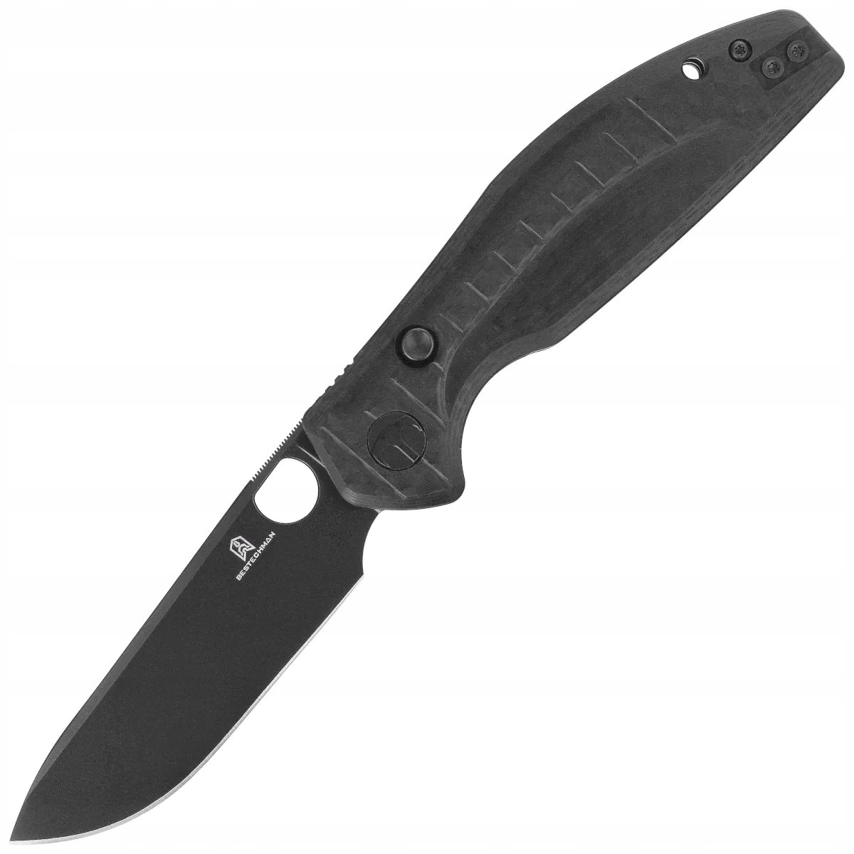 Nůž zavírací Bestechman Angry Owl Black G10 s karbonem (BMK12F-2)