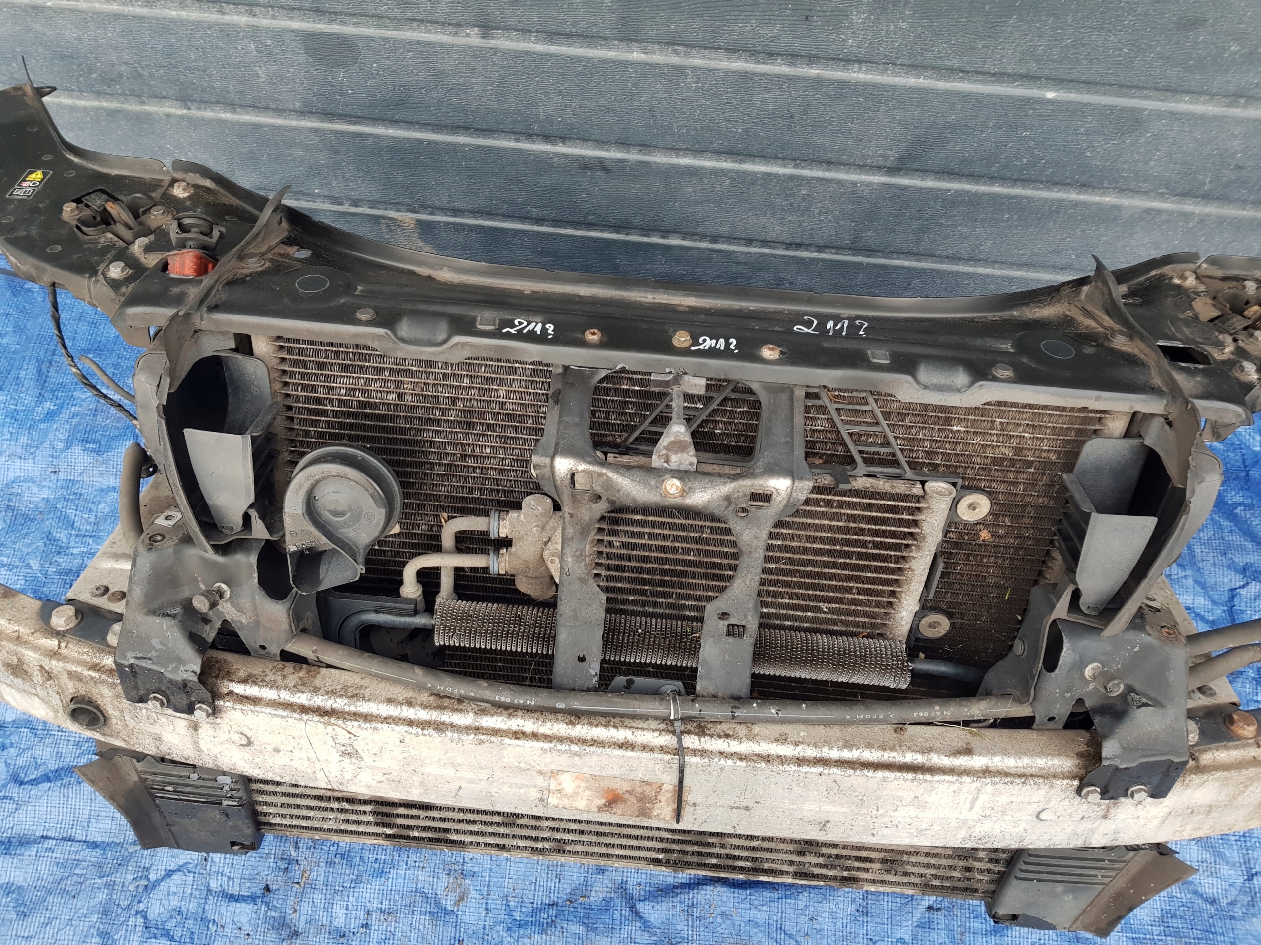 support panel for radiators radiator MERCEDES W211 LIFT 3.0 CDI