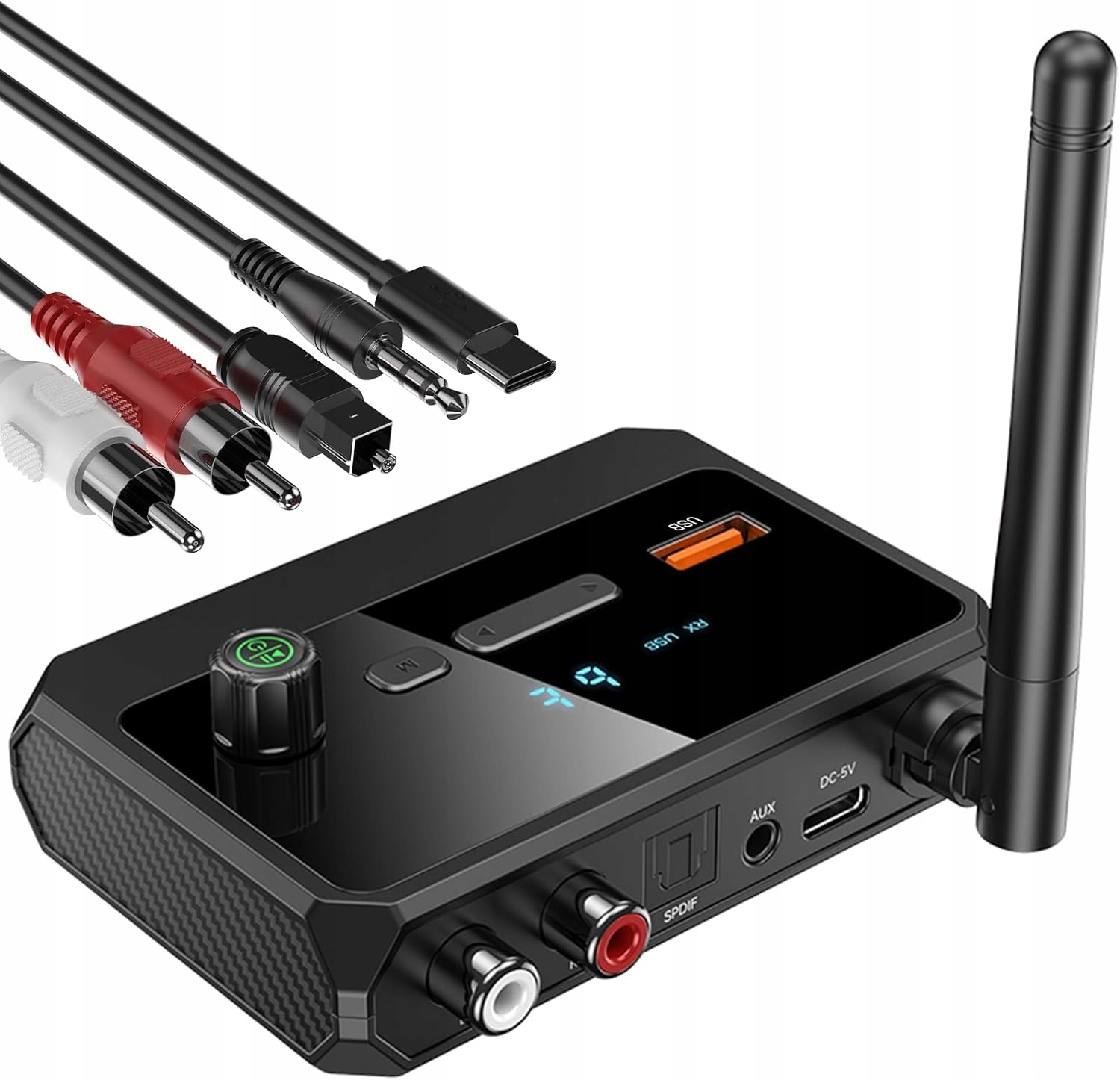 Odbiornik Bluetooth 5.3 Rca do domowego stereo niskie opóźnienia muzyka Hd