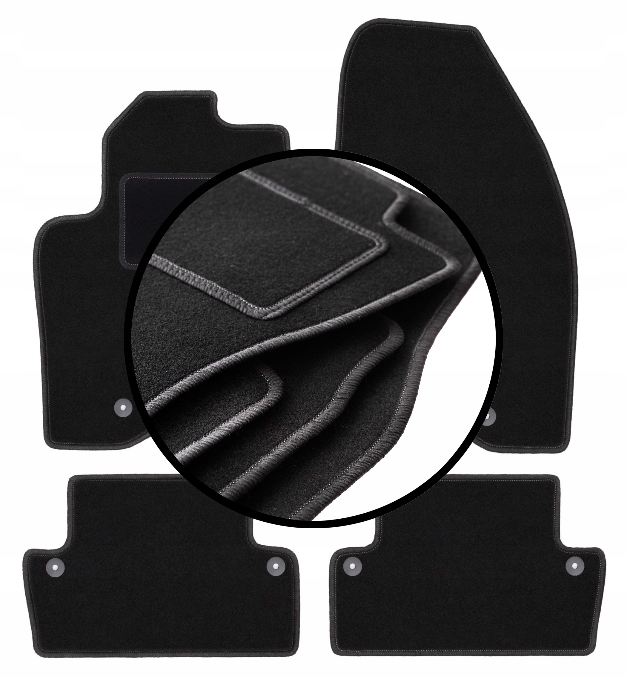 Velurové koberce komplet pro: Volvo S60 I liftback (2000-2009)