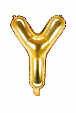 

Balon foliowy Litera "y" 35cm, złoty