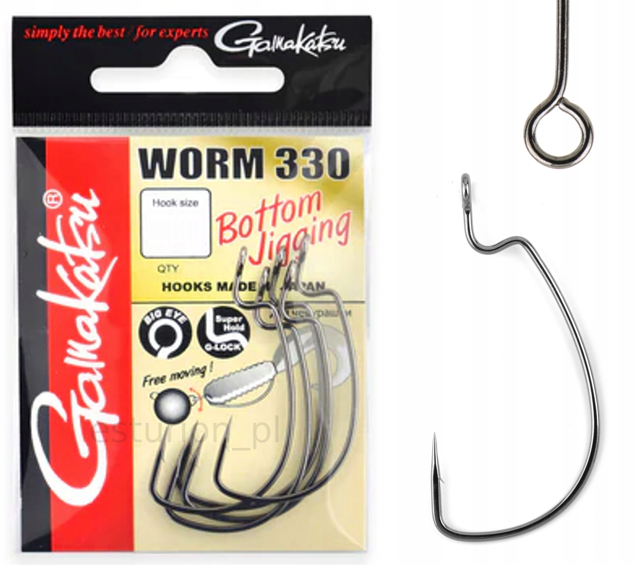 Kute Haczyki Drop Shot Gamakatsu Worm 330 Bottom Jig nr #1