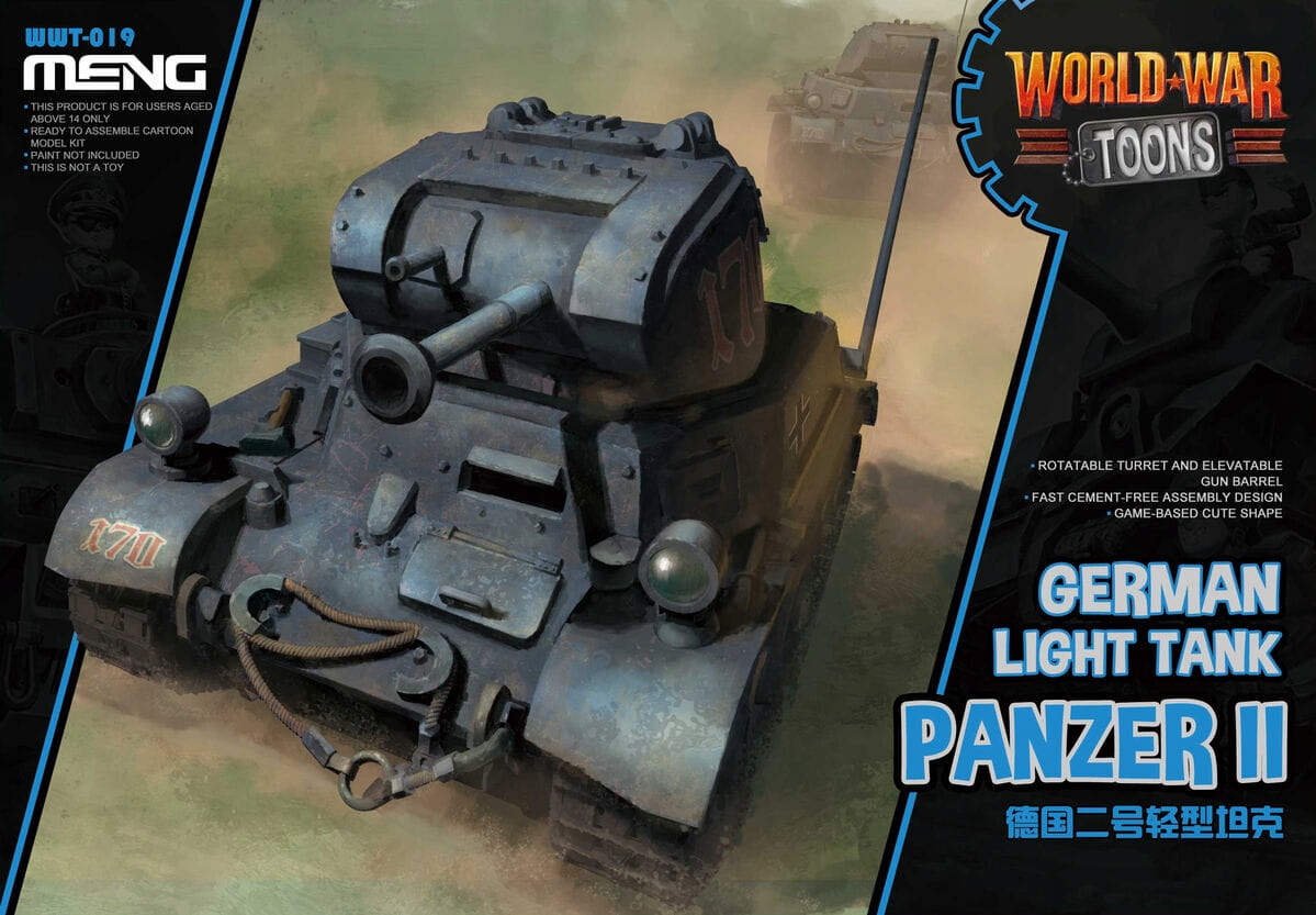 Světová válka Toons Panzer II Německý lehký tank Meng WWT019